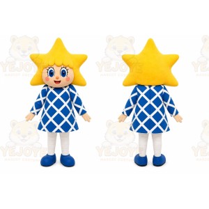 Yellow Star Character Mascot Costume for Children's Events