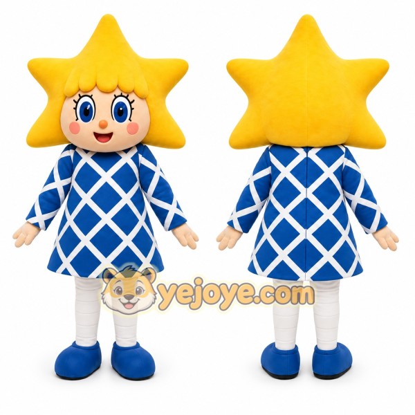 Yellow Star Character Mascot Costume for Children's Events