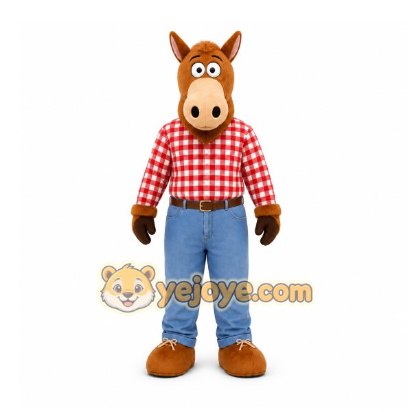 Brown Horse Mascot Costume for Events and Promotions