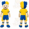 Yellow Boy Character Mascot Costume for Sports Events