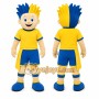 Yellow Boy Character Mascot Costume for Sports Events