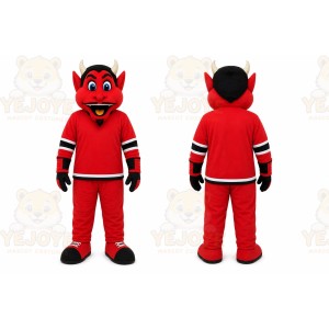 Red Devil Character Mascot Costume for Sports Events