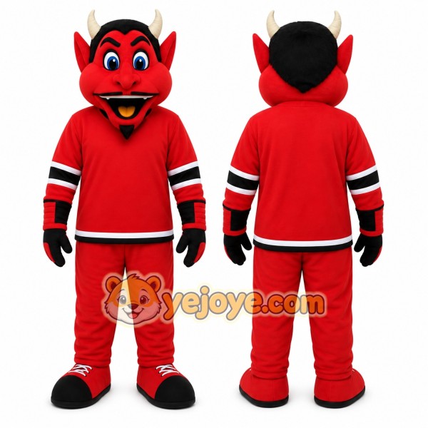 Red Devil Character Mascot Costume for Sports Events