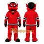 Red Devil Character Mascot Costume for Sports Events
