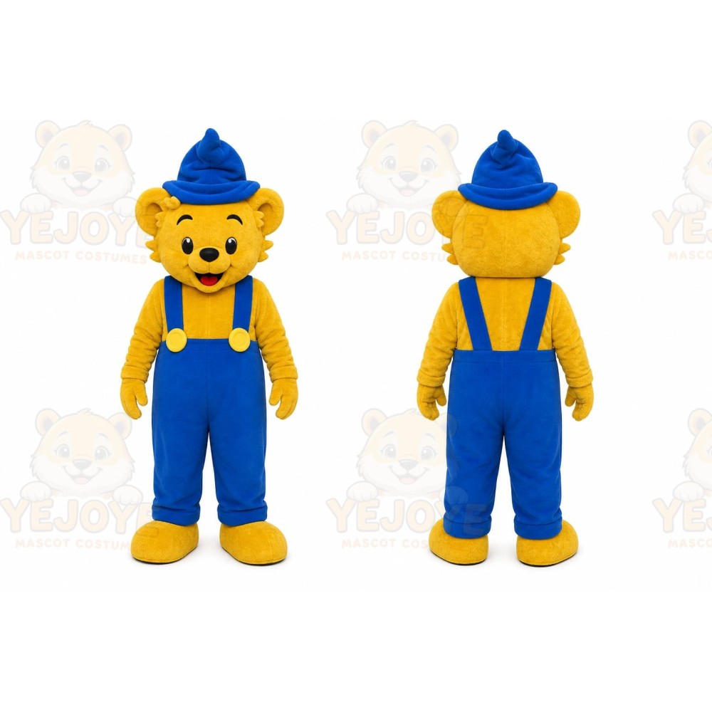 Yellow Bear Mascot Costume for Children's Events