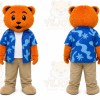 Orange Bear Mascot Costume for Children's Events