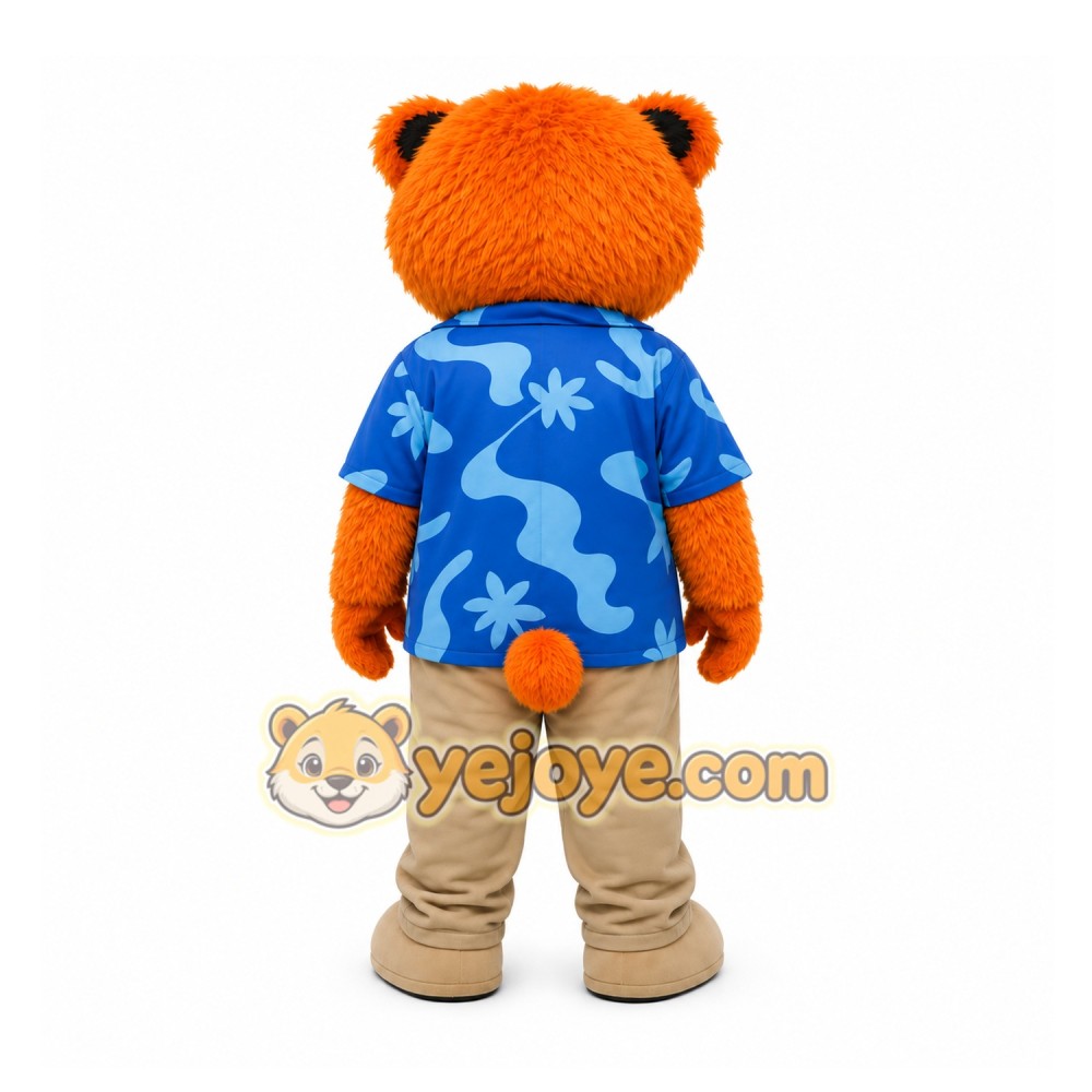 Orange Bear Mascot Costume for Children's Events Orange Bear Mascot Costume for Children's Events
