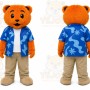 Orange Bear Mascot Costume for Children's Events