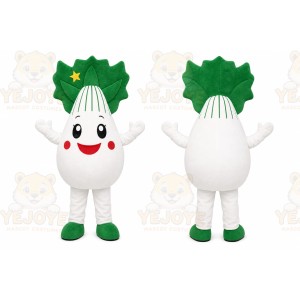 White Vegetable Character Mascot Costume for Events and Promotions