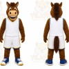 Brown Horse Mascot Costume for Sports Events