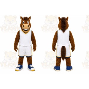 Brown Horse Mascot Costume for Sports Events