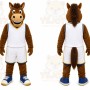 Brown Horse Mascot Costume for Sports Events