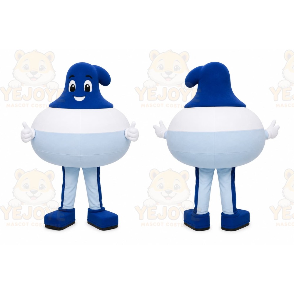 Blue Abstract Character Mascot Costume for Events and Promotions
