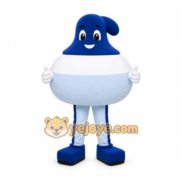Blue Abstract Character Mascot Costume for Events and Promotions