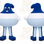 Blue Abstract Character Mascot Costume for Events and Promotions