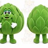 Green Artichoke Mascot Costume for Events and Promotions