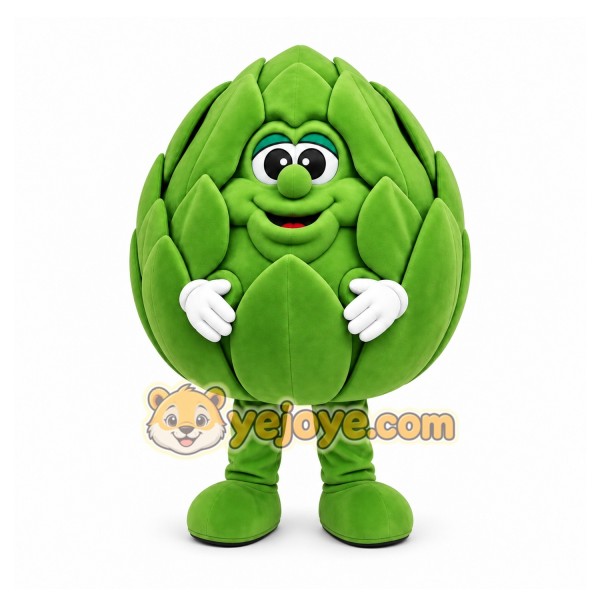 Green Artichoke Mascot Costume for Events and Promotions