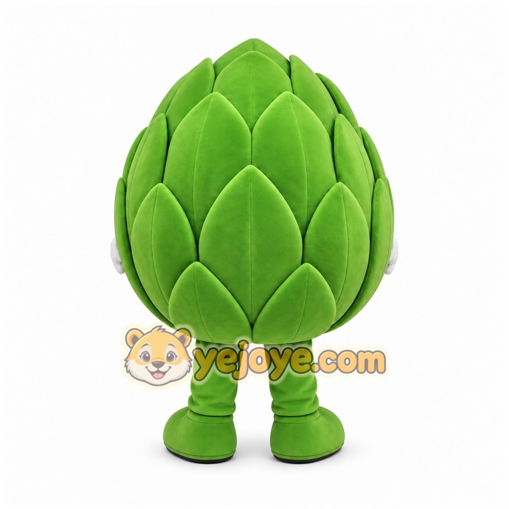 Green Artichoke Mascot Costume for Events and Promotions Green Artichoke Mascot Costume for Events and Promotions