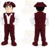 Maroon Colonial Man Mascot Costume for School Events