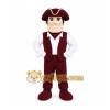 Maroon Colonial Man Mascot Costume for School Events Maroon Colonial Man Mascot Costume for School Events