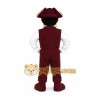 Maroon Colonial Man Mascot Costume for School Events Maroon Colonial Man Mascot Costume for School Events