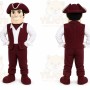 Maroon Colonial Man Mascot Costume for School Events
