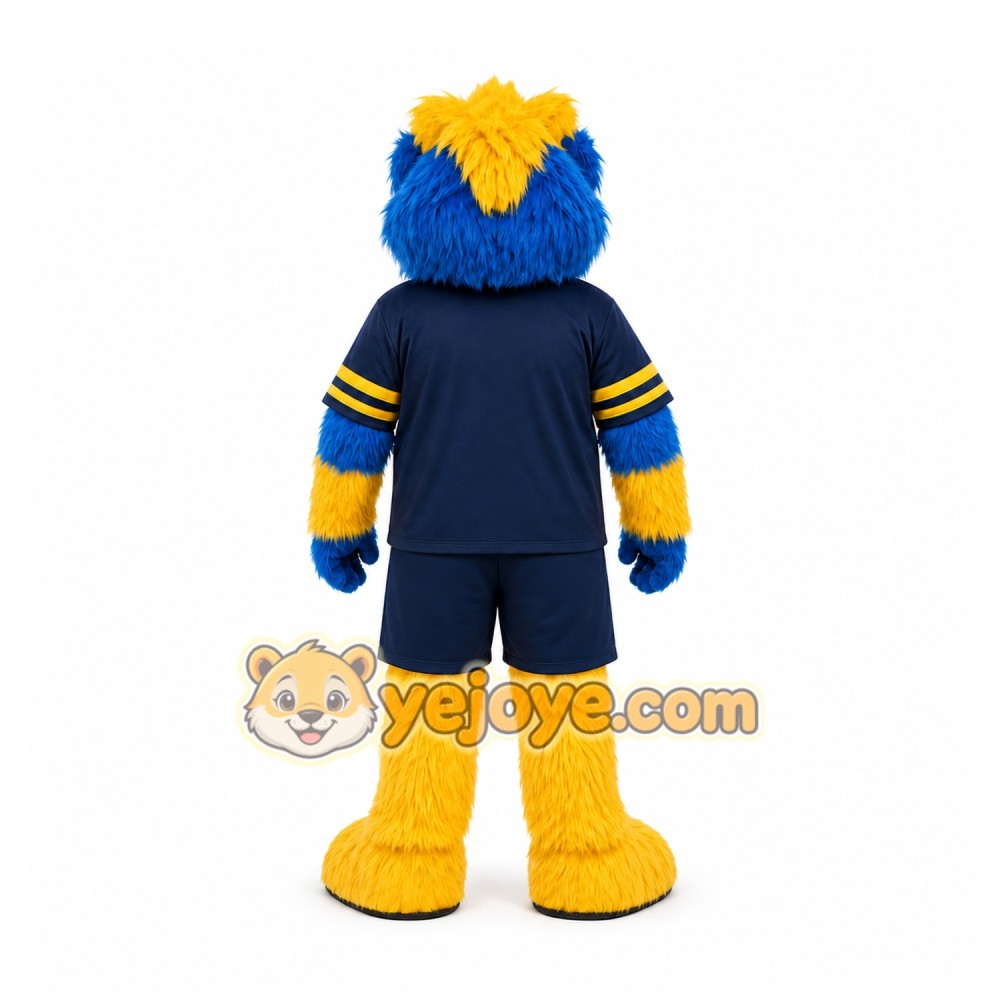 Blue Furry Creature Mascot Costume for Sports Events Blue Furry Creature Mascot Costume for Sports Events
