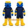Blue Furry Creature Mascot Costume for Sports Events