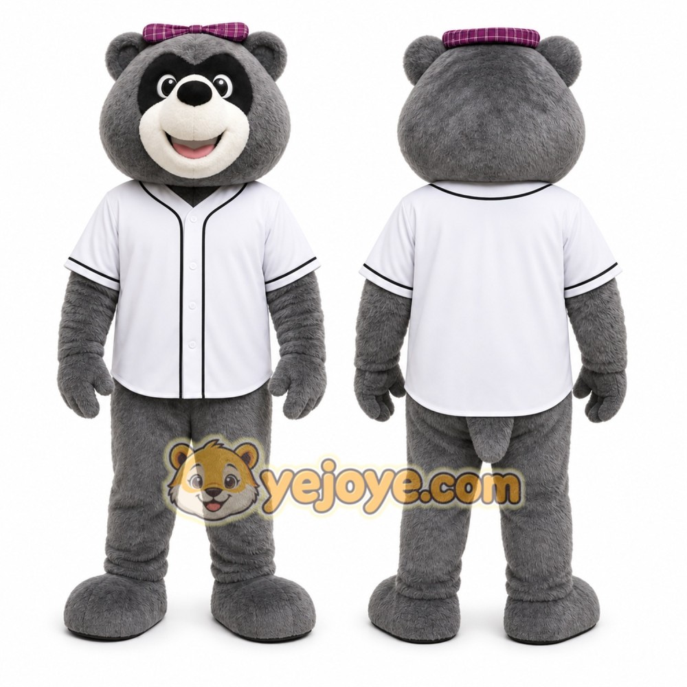 Gray Bear Mascot Costume for Sports Events Gray Bear Mascot Costume for Sports Events