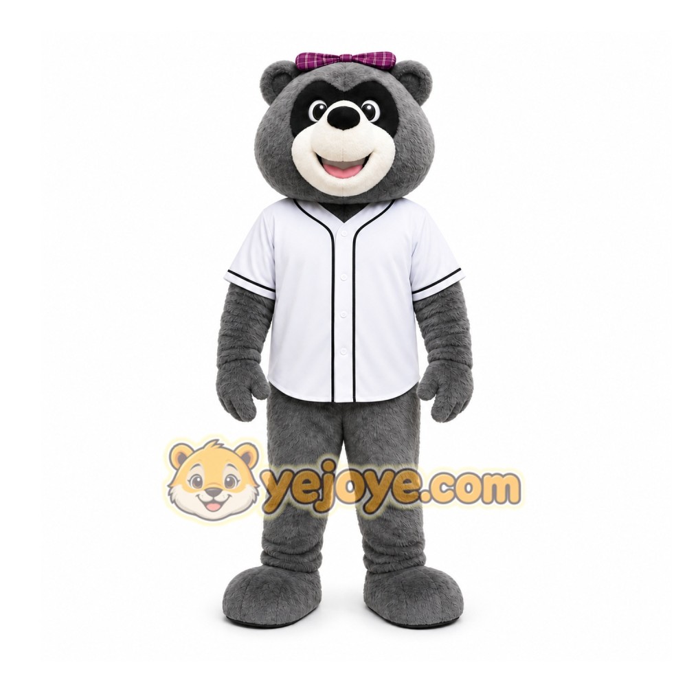 Gray Bear Mascot Costume for Sports Events Gray Bear Mascot Costume for Sports Events