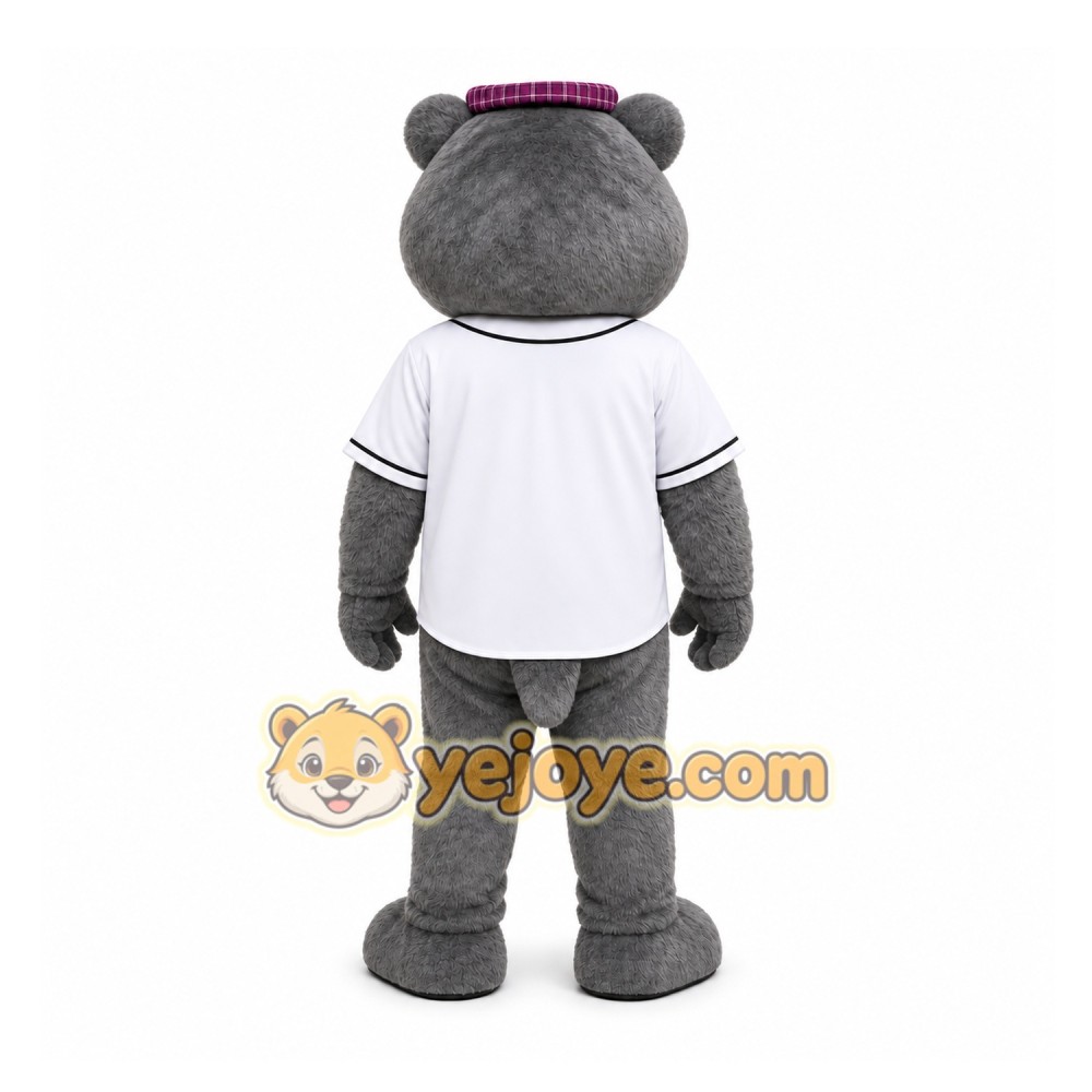 Gray Bear Mascot Costume for Sports Events Gray Bear Mascot Costume for Sports Events
