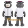 Gray Bear Mascot Costume for Sports Events