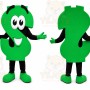 Green Dollar Sign Mascot Costume for Corporate Events