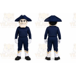 Navy Colonial Man Mascot Costume for School Events