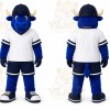 Blue Bull Mascot Costume for Sports Events