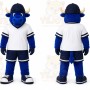 Blue Bull Mascot Costume for Sports Events