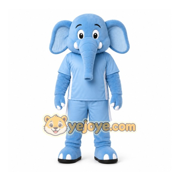 Blue Elephant Mascot Costume for Children's Events