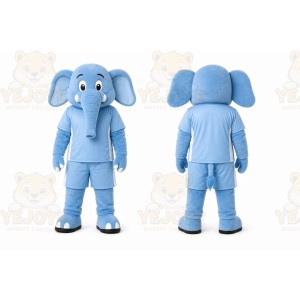 Blue Elephant Mascot Costume for Children's Events