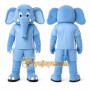 Blue Elephant Mascot Costume for Children's Events