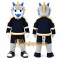 Gray Dragon Mascot Costume for Sports Events