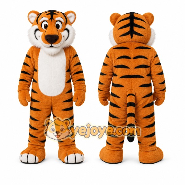 Orange Tiger Mascot Costume for Sports Events