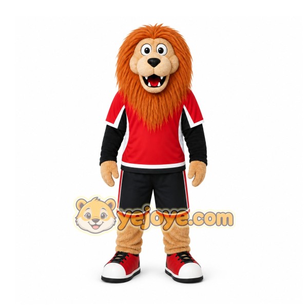 Orange Lion Mascot Costume for Sports Events
