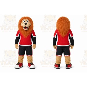Orange Lion Mascot Costume for Sports Events