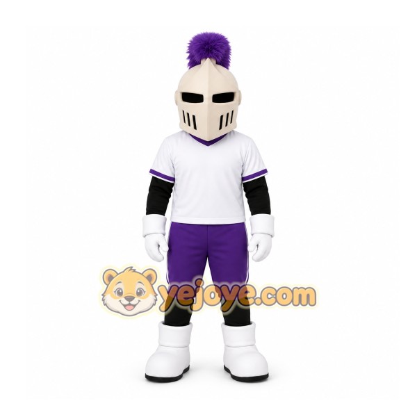 White Knight Mascot Costume for Sports Events