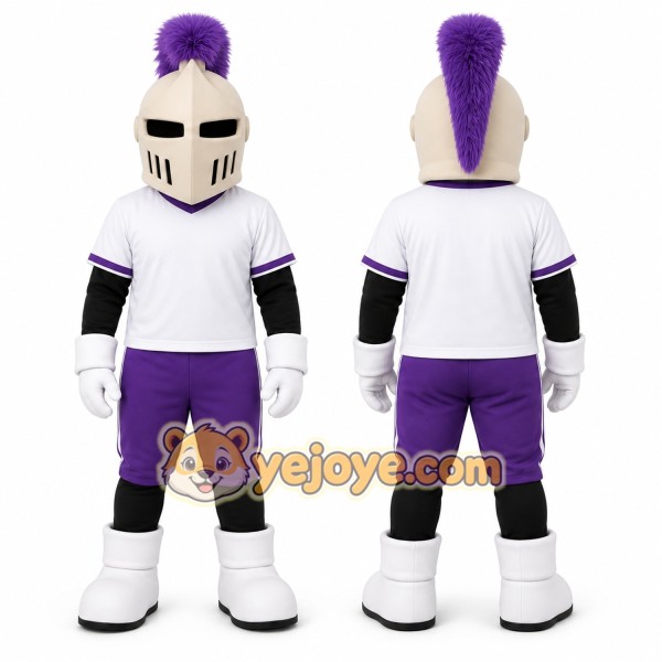 White Knight Mascot Costume for Sports Events