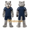 Gray Wolf Mascot Costume for Sports Events Gray Wolf Mascot Costume for Sports Events