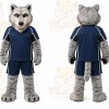 Gray Wolf Mascot Costume for Sports Events