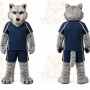 Gray Wolf Mascot Costume for Sports Events