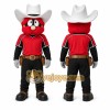 Red Bird With Cowboy Hat Mascot Costume for Sports Events