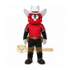 Red Bird With Cowboy Hat Mascot Costume for Sports Events